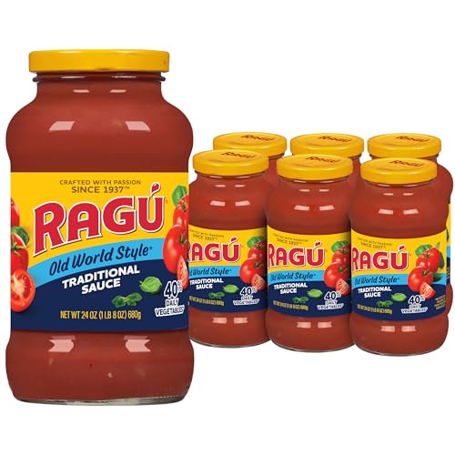 Image of Ragu Old World Style Traditional Sauce, Perfect for Italian Style Meals at Home, 24 OZ (Pack of 6)
