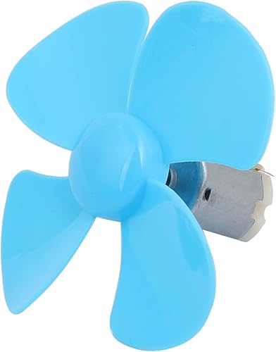 IIVVERR DC3V 0.3A 17200RPM Fuerza Fuerte Motor 4 Paletas Azul Hélice 3.150 inx0.079 in (DC3V 0.3A 17200RPM Fuerza Fuerte Motor 4 paletas Azul
