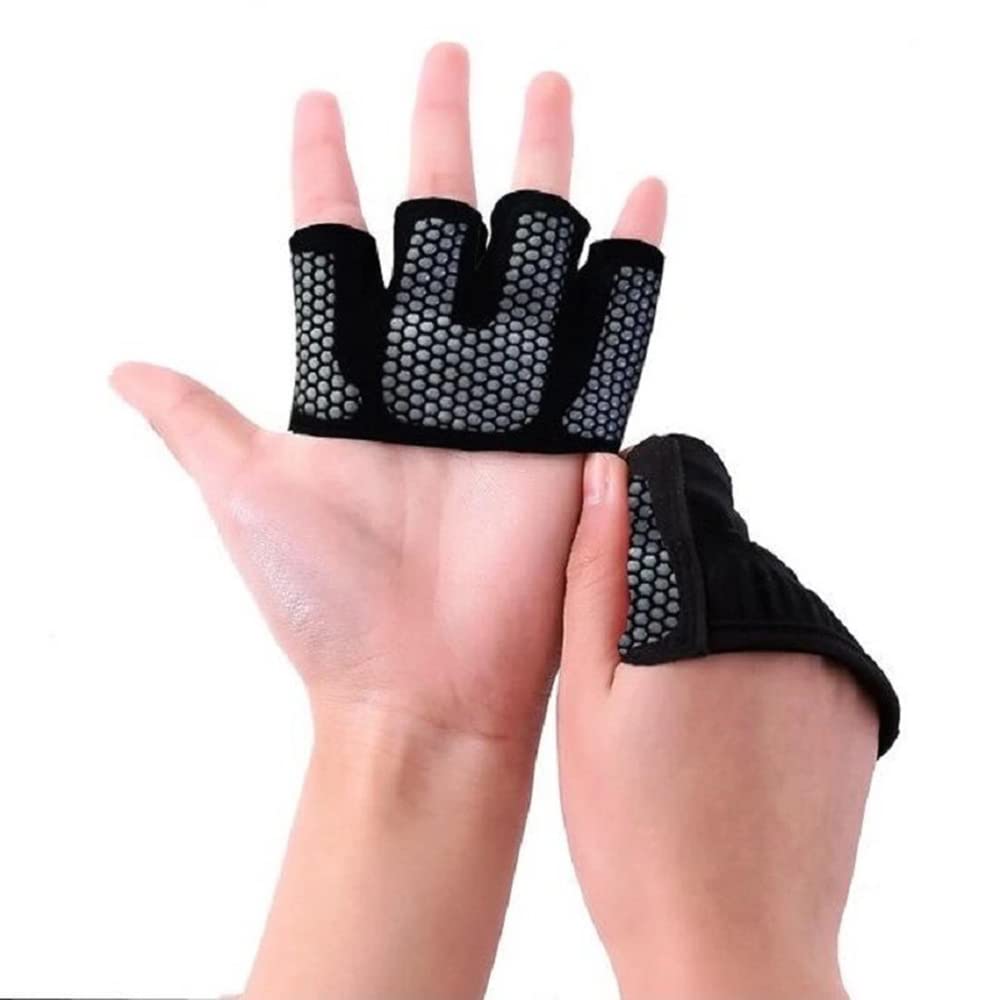 1 Paire Profession Gym Fitness Demi Doigt Gants Hommes Femmes pour Exercice entraînement Gant Puissance haltérophilie Musculation protège-Main