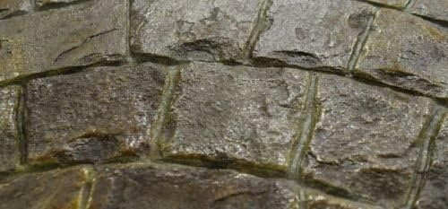 Miniatura 4 de Juego de sellos de hormigón con abanico romano, patrón clásico de adoquines, tapetes texturizados de poliuretano resistentes, detalles realistas (9