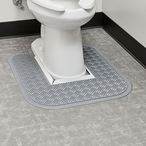 Miniatura 2 de Disposable Toilet Floor Mat, Gray, 24 x 23.6 Inches, Anti-Slip Protection, Commercial Use, 4-6 Weeks Lasting
