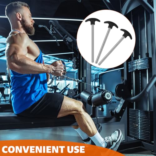 Image of Proberos 3 Pcs Gym Weight Stack Selector Pin, 6 inch T-Handle, 3 /8 inch Dia