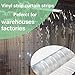 Plastic Vinyl Strip Curtain-Door 7.5’ Length x 7.6” Width x 0.07” Thick Clear Waterproof Ribbed PVC for Warehouse Doors, Walk-in Freezers Cooler Curtain Strips for Basement Stable, Pet House