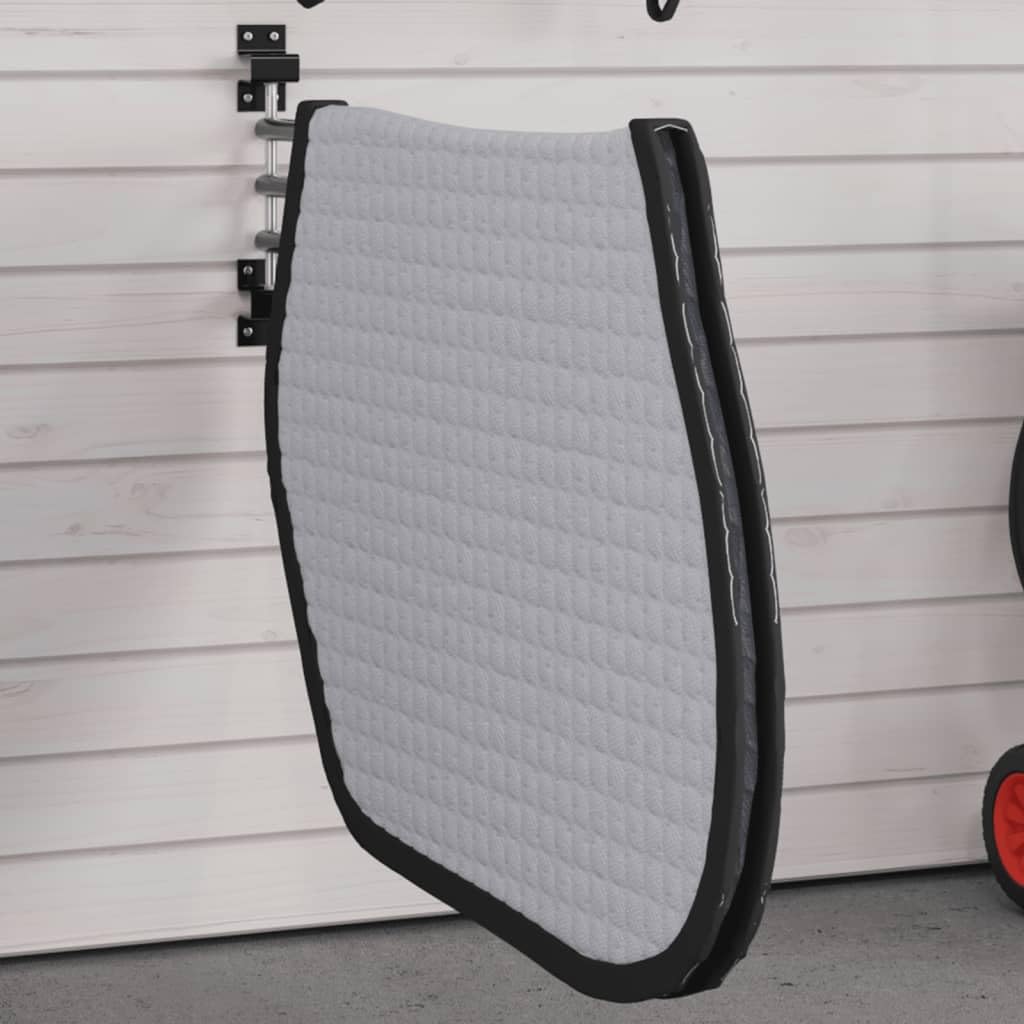 Mangloder - Supporto da parete per sella a 3 bracci, in ferro nero, supporto da parete per sella per cavalli, organizer, robusto, versatile per stalla, garage, fienile
