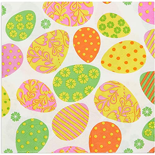Easter Egg Paper Dinner Napkins (6.5 X 6.5 In, 100 Pack) #TOP2