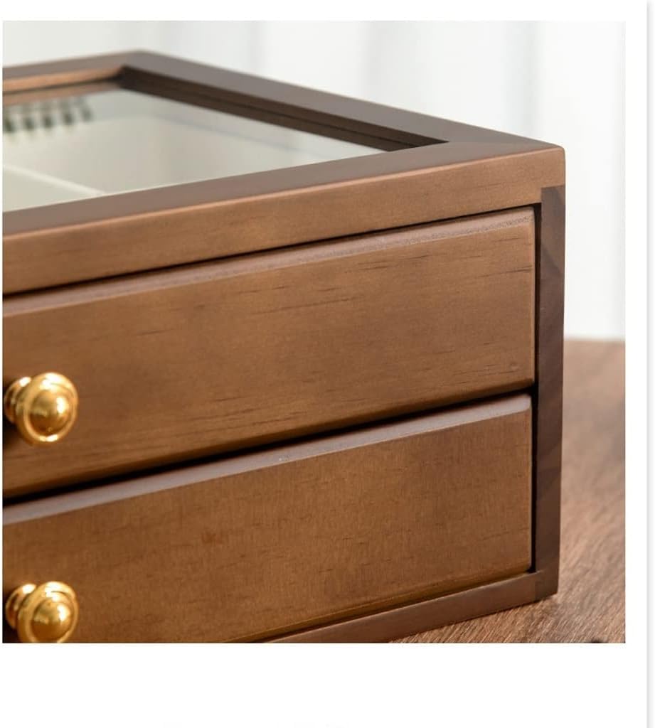 Scatola portaoggetti multistrato in legno, elegante organizer compatto per casa e ufficio, perfetta per accessori da scrivania, artigianato, piccoli oggetti e gestione del disordine