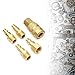 QERPON 5pcs/Set Air Fitting Air Coupler and Plug Solid Brass Quick Connector Set Industrial 1/4