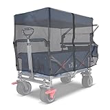 TMZ折りたたみ式全地形ガーデン車両、屋外キャンプキャンプ車両、取り外し可能なルーフ、蚊帐を装備する、マルチスピード調整可能プッシュロッド、特許取得済みの後輪回転折りたたみ式車両、100リットルの 最大負荷120KG（青）