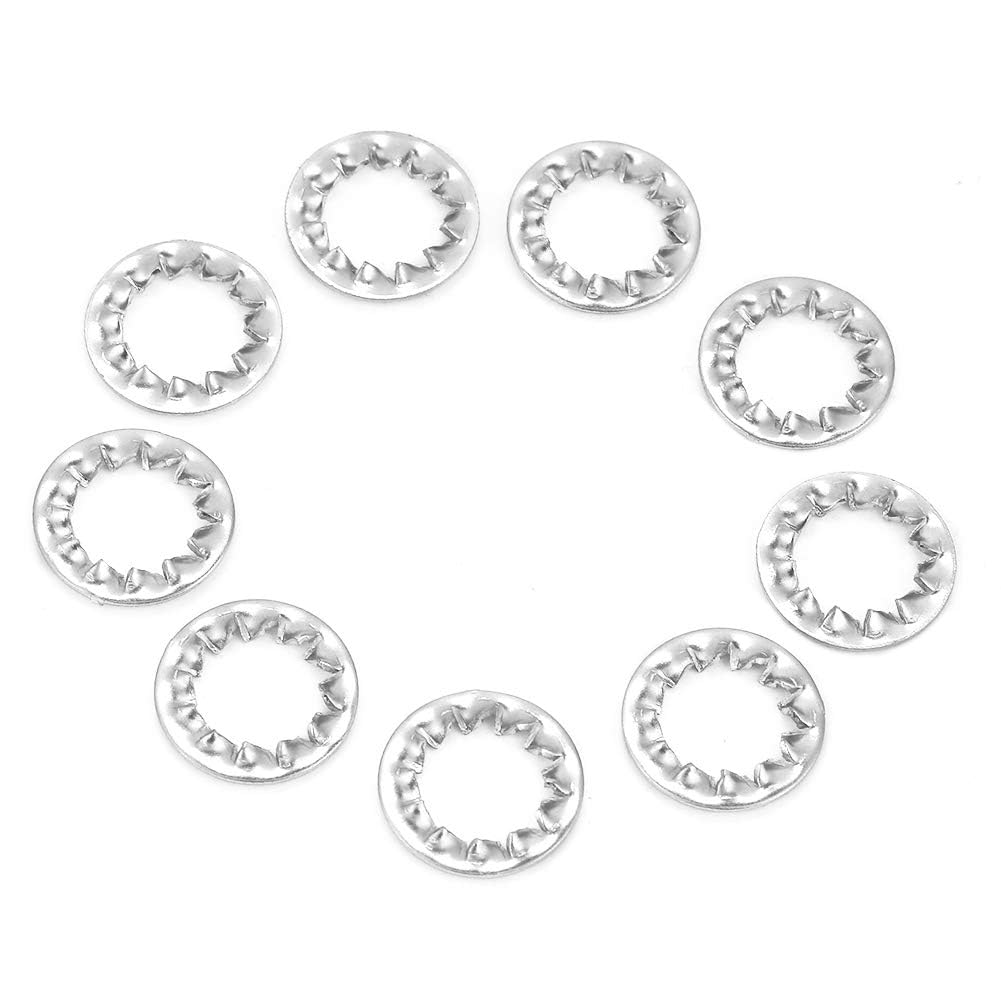Stainless Steel Serrated Lock Washer External Toothed Washers Assortment Set M3 M4 M5 M6 M8 M10 M12 M16(M12/20Pcs)