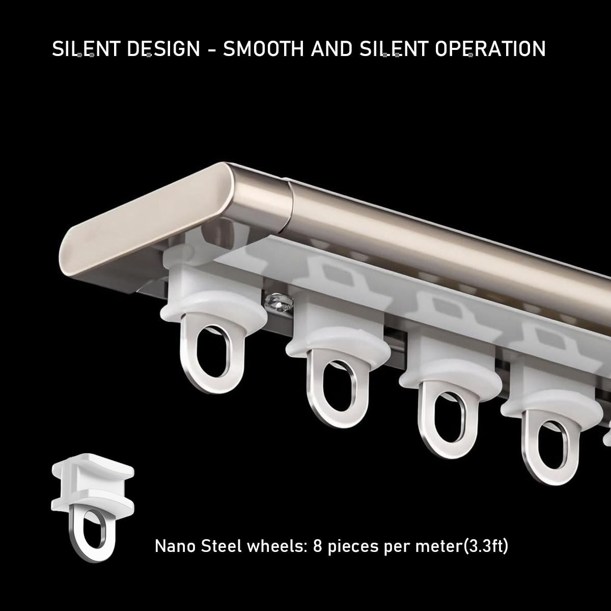 Ultra cienki 6 mm aluminiowy ain Track 1 warstwa 0,66 m montaż ścianka działowa do sypialni Livi Room & HotelsEle Champagne h