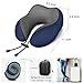 Travel Pillow 100% Pure Memory Foam Neck Pillow for Airplanes, Super Soft & Comfortable Pillow with Machine Washable Cover, Airplane Travel Kit with 3D Contoured Eye Masks, Earplugs and Reusable Bag