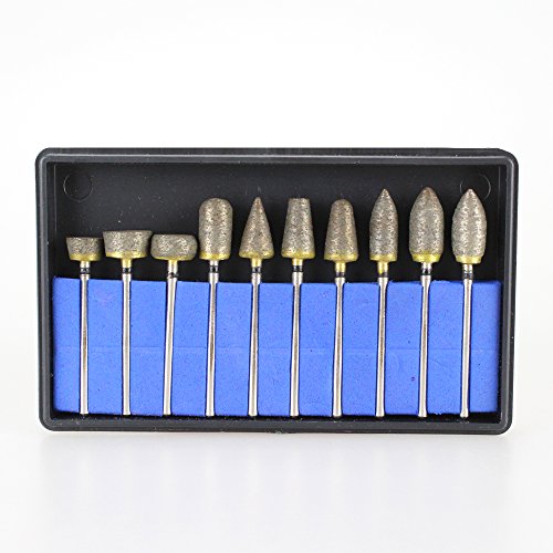 Kit de 10 fresas de diamante sinterizado para pulir y grabar miniatura 4