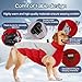 Wintermantel für GroBe Hunde, XL - 5XL Hundemantel Grosse Hunde, Große Reflektierende hundejacke Winter Haustier Rollkragen, Wintermantel Hund e Schnee geeignet, Rot,5XL