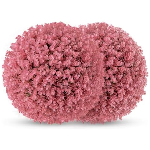 Giantex 2 PCS Pink Eucalyptus Topiary Balls Cover