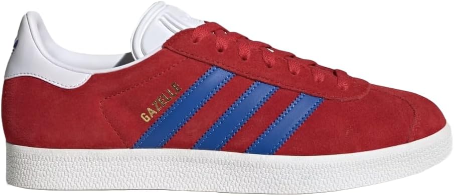ADIDAS Originals Men's Gazelle Shoes, Better Scarlet/Blue/Core White, US 11 M