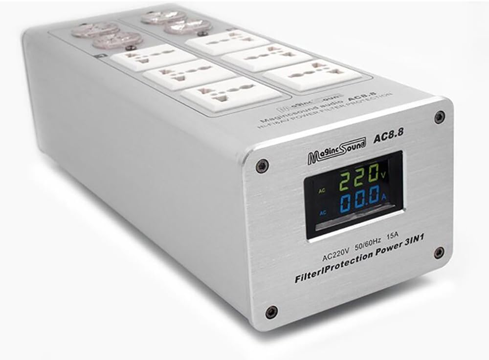 Weiduka AC8.8 電源タップ パワーコンディショナー 豪華ケーブル付 Amazon | (オーディオ用) アプグレード版 Weiduka AC8.8（LED液晶