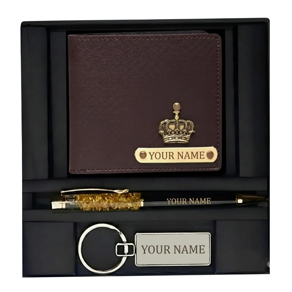 The Signature Touch Personalized Wallet for Men |Customized Name Engraved with Charm|Premium Leather Wallet |Unique Personalized Gift for Birthday,Anniversary & Special Occasions Premium Brown-image-22
