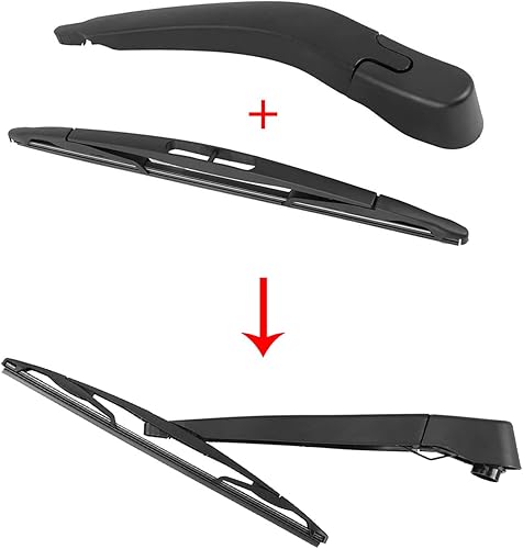 Miniatura 3 de TOP-VIGOR Juego de limpiaparabrisas trasero de automóvil de 12 pulgadas para Buick Enclave 2007-2017, limpiaparabrisas automático de goma