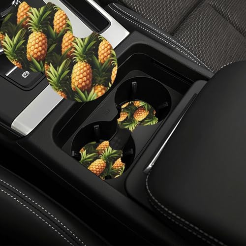 Portavasos para carro 2 piezas diseño piña