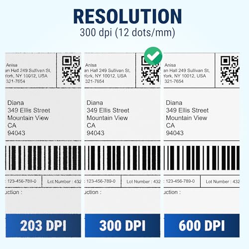 Image of McAuley Labels GoDEX DT230L Linerless Direct Thermal Printer - High-Clarity Kitchen & Retail Labels Printer - 2 inch, 300 DPI, Optional Auto-Cutter, USB /Serial /Ethernet