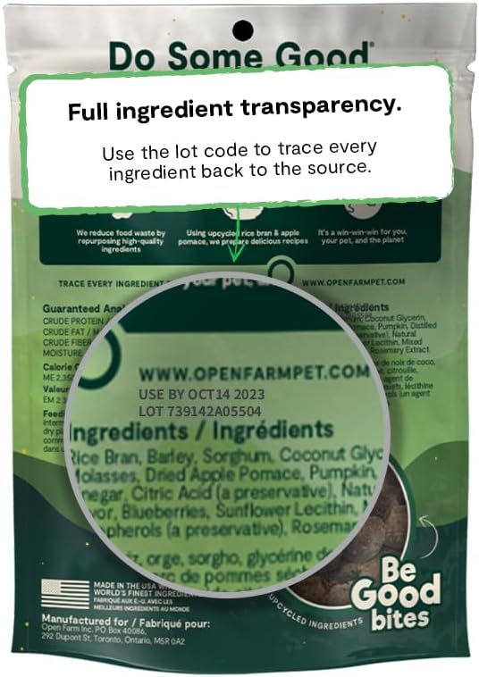 Miniatura 3 de Open Farm Golosinas deshidratadas para perros, receta suavemente cocinada con ingredientes simples naturales y sin sabores artificiales ni