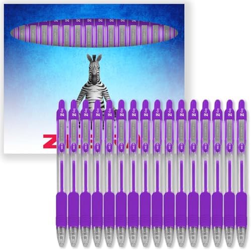 Produktbild von Zebra Z-Grip Kugelschreiber 12er Pack - 1,0 Mm Mine, Violett | Mit Komfort-Griff Und Transparentem Gehäuse