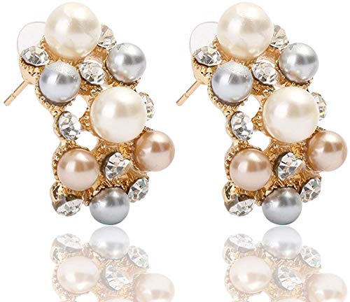 Pearl Studded Necklace Set with Earrings for Girls