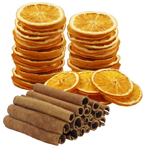 RYAN 50 Stück Natur Dekoration Weihnachten Deko 25 Orangenscheiben...