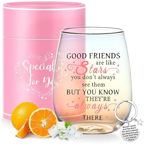 Yalucky Personalised Friendship Wine Glass Cover