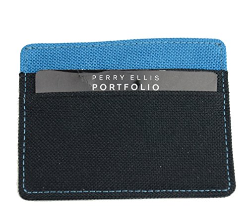 Perry Ellis Portfolio Mens Colorblock Five Pocket Card Case Black O/S