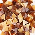 200g Mosaic Tiles Mixed Color Mosaic Glass Pieces Genuine Mosaic Tiles Glass Pieces Mosaic Perfect for Home Decoration Crafts Supply, Triangle 2.6x3 cm (Coffee Mix)