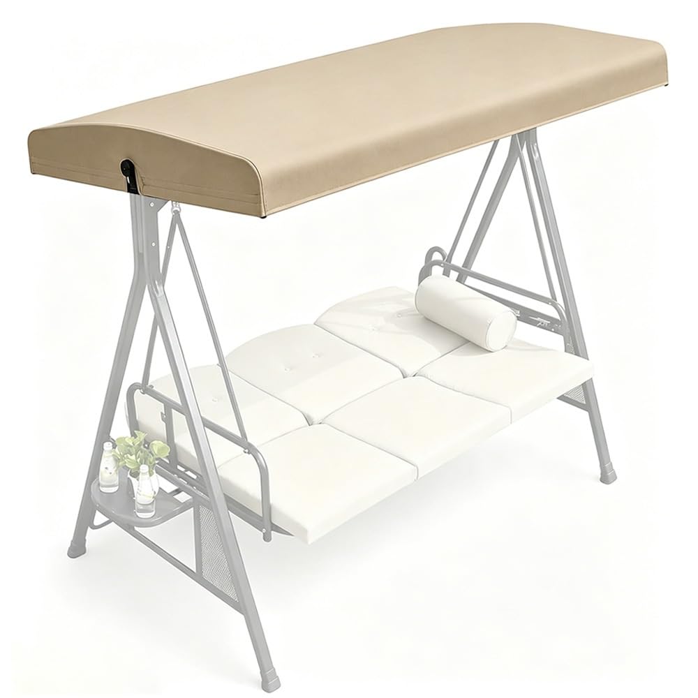 Recambio Toldo Balancin Jardin 2 3 Plazas Techo De Recambio Para Columpio Exterior 198x125cm Fundas Para Columpio De Repuesto, 210D Tela Oxford(191x120cm/75x47in)