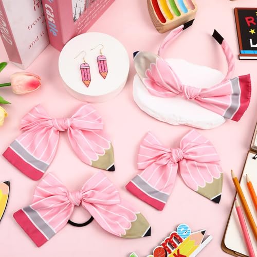 Set Accesorios para Pelo Lazos y Clips en Rosa miniatura 7