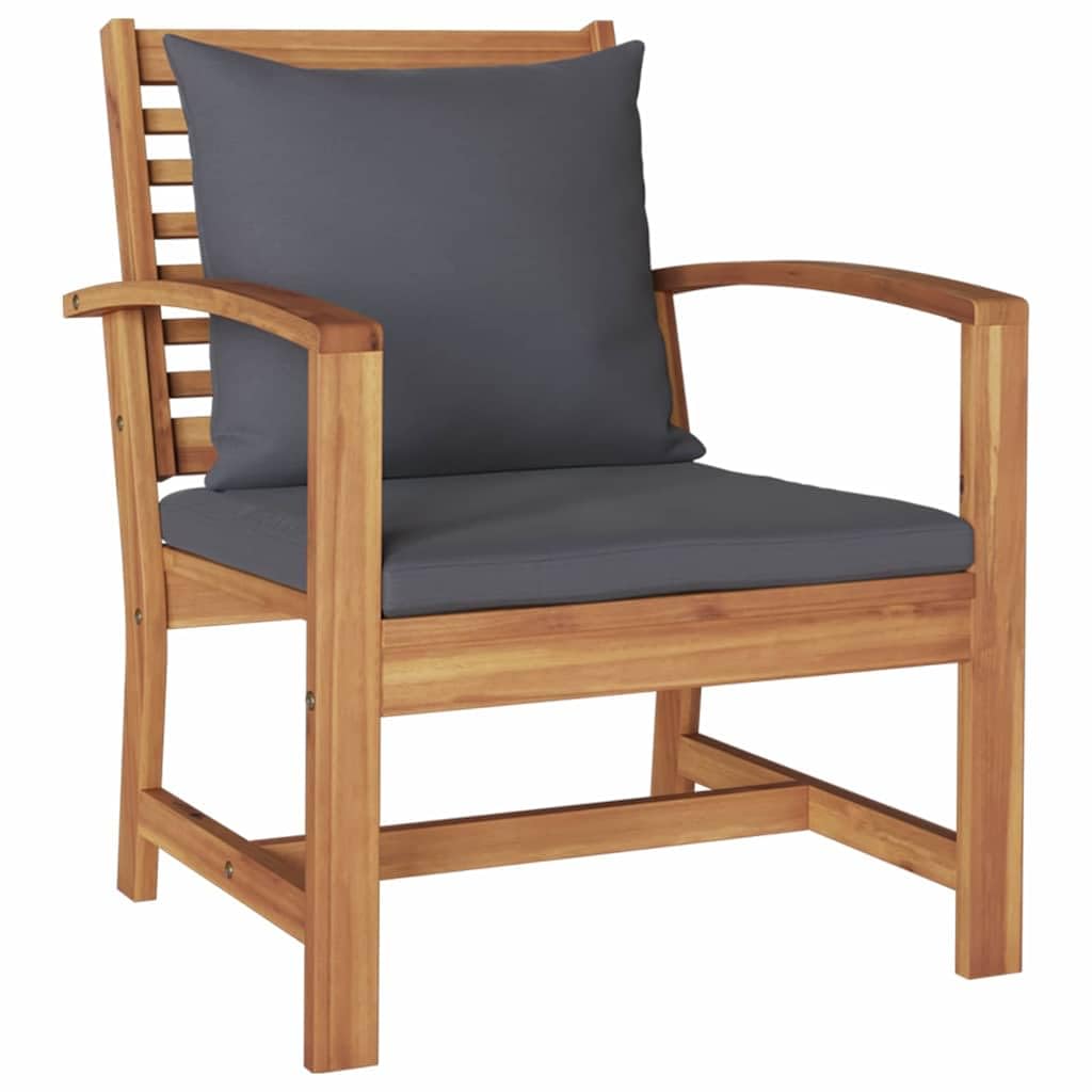 Set di 5 divani da giardino in teak naturale, resistente alle intemperie, per balcone e sala da pranzo, robusto e durevole
