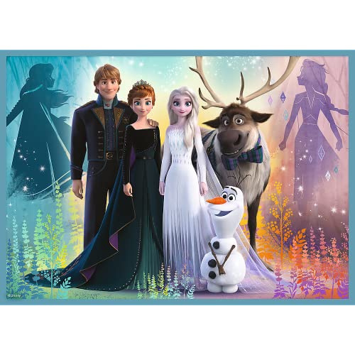 Trefl - Die erstaunliche Welt von Eiskönigin - 4-in-1-Puzzle - Disneys Eiskönigin 2 mit hochwertigem Druck für Kinder ab 3 Jahren, The Incredible World Disney Frozen 2