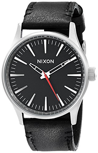 Nixon Herren-Armbanduhr Sentry 38 Analog Quarz Leder A377000-00