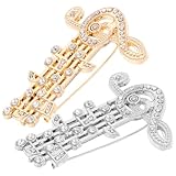 GLEAVI Music Note Brooch Pin for Women Rhinestone Lapel Pin Decorative Jewelry Accessory for Clothing Bags Hats Elegant Music Symbol Brooch Gift for Festivals and Daily Wear