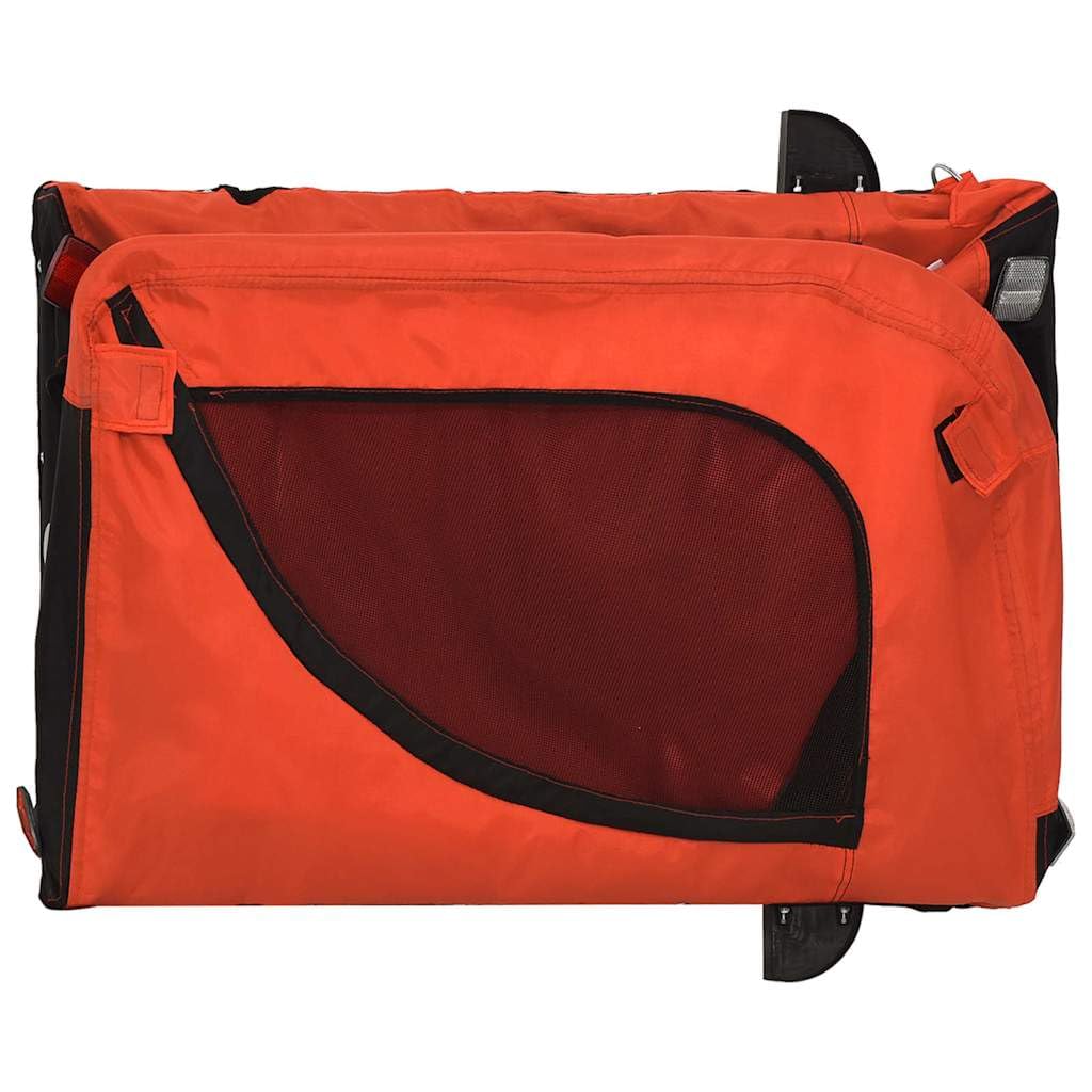 Rimorchio bicicletta cane rosso nero 2 ruote
