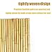Mininfa Natural Rolled Bamboo Fence, Eco-Friendly Bamboo Fencing, 4 ft High x 6 ft Long