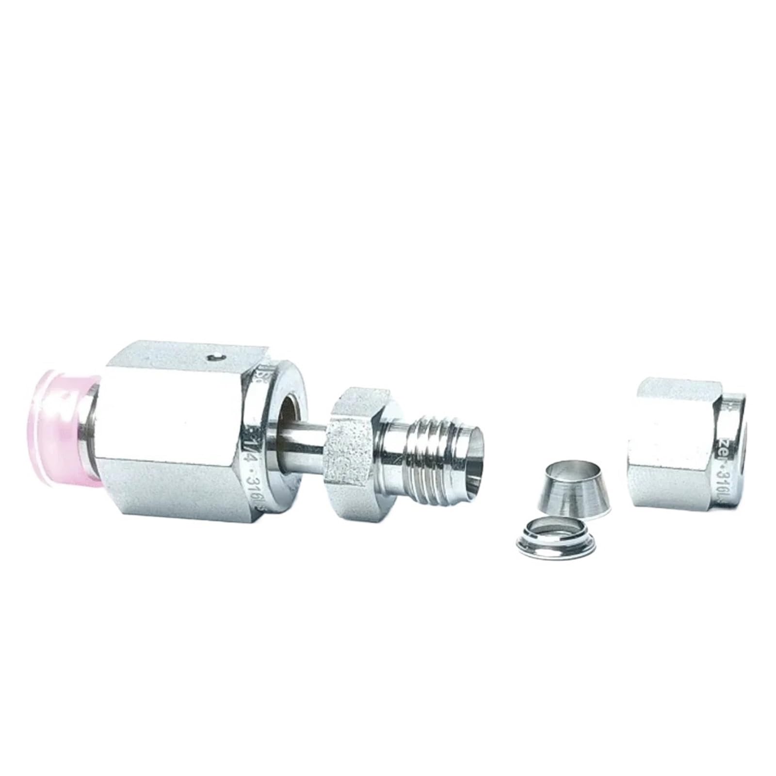 1/8 "1/4" 1/2 "VCR hembra a 6 8mm 1/8" 1/4 "1/2" tubo de compresión de doble virola SUS 316L acoplador de montaje de tubería de acero inoxidable(1l2 Inch VCR x 1l2 I)