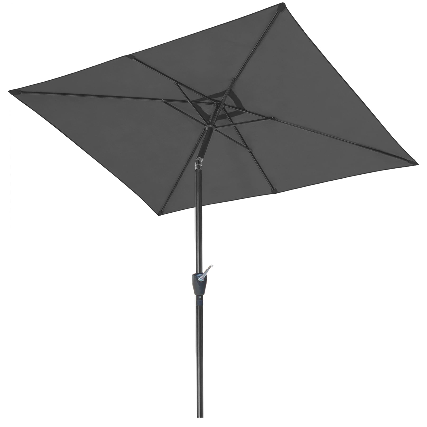 RANSENERS Kippbar Sonnenschirm Rechteckig 200 x 300 cm, Beidseitig um 30° Knickbar, Kurbel öffnen & Schließen, UV50+, für Garten, Terrasse, Balkon, Cafe im Freien