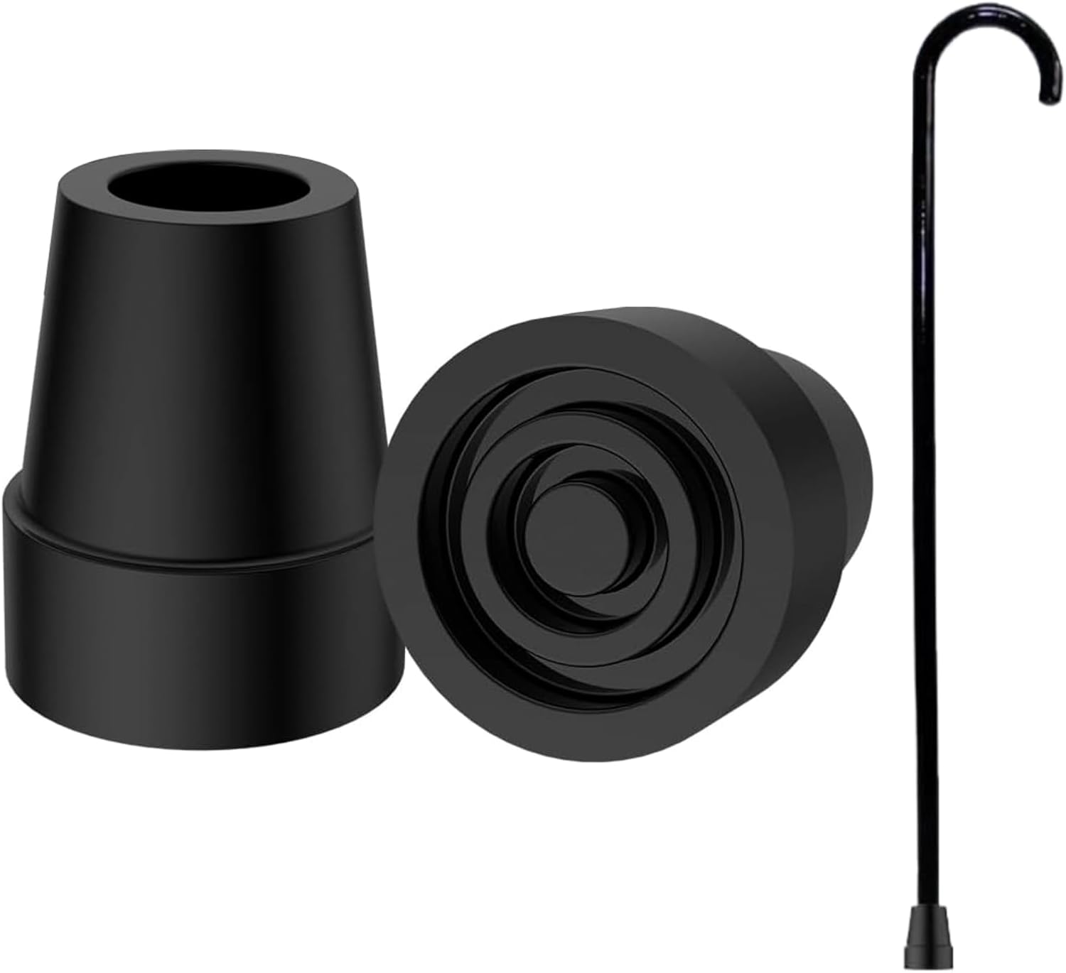 Ninnyi 2PCS Walking Stick Rubber Ends, Ferrules for Walking Sticks