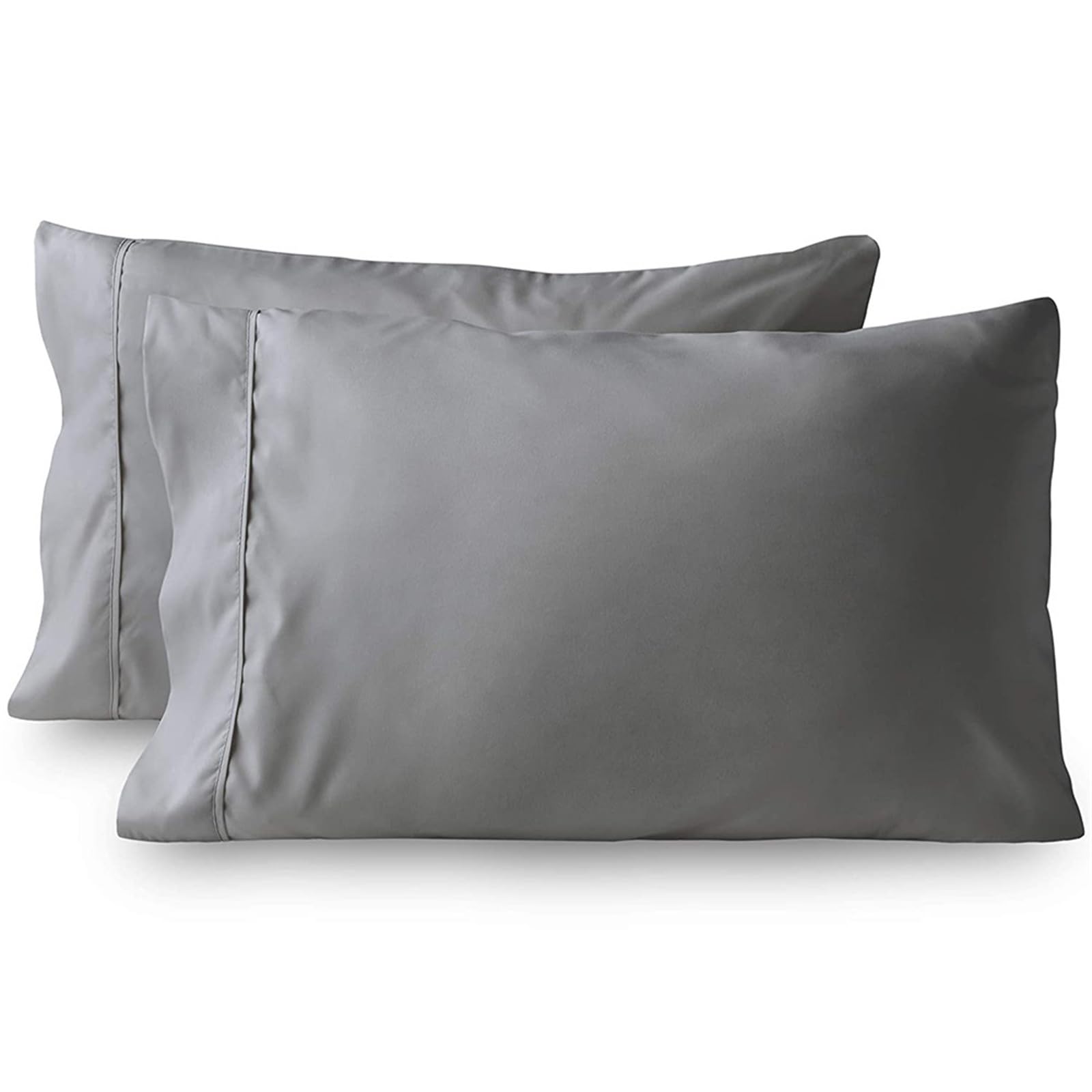 Jazuaiao 2Pack Brusheds Plain Pillowcases Wrinkles and Stain Resistant Soft Envelope Closure Bed Pillow Case Wrinkles Resistant Pillowcases