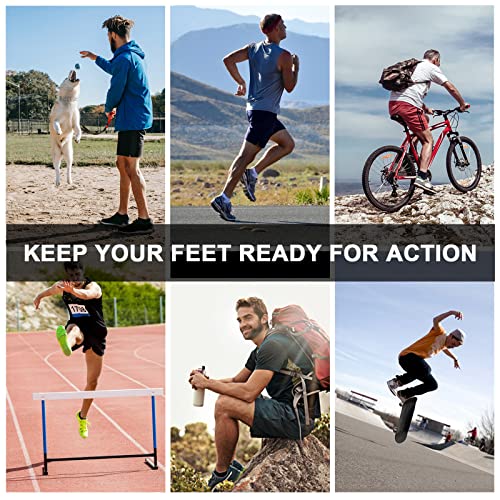 Cooplus Mens Cotton Socks Ankle Athletic Cushion Running Socks For Men Moisture Wicking Breathable 6 Pairs thumb #6