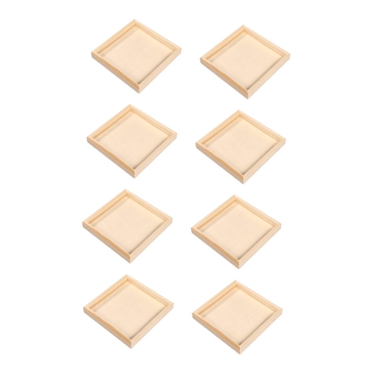 Gadpiparty 8pcs Wooden Storage Trays for Jigsaw Puzzles Durable Puzzle Organizers Special Trays for Easy Cleanup Natural Color for Playroom