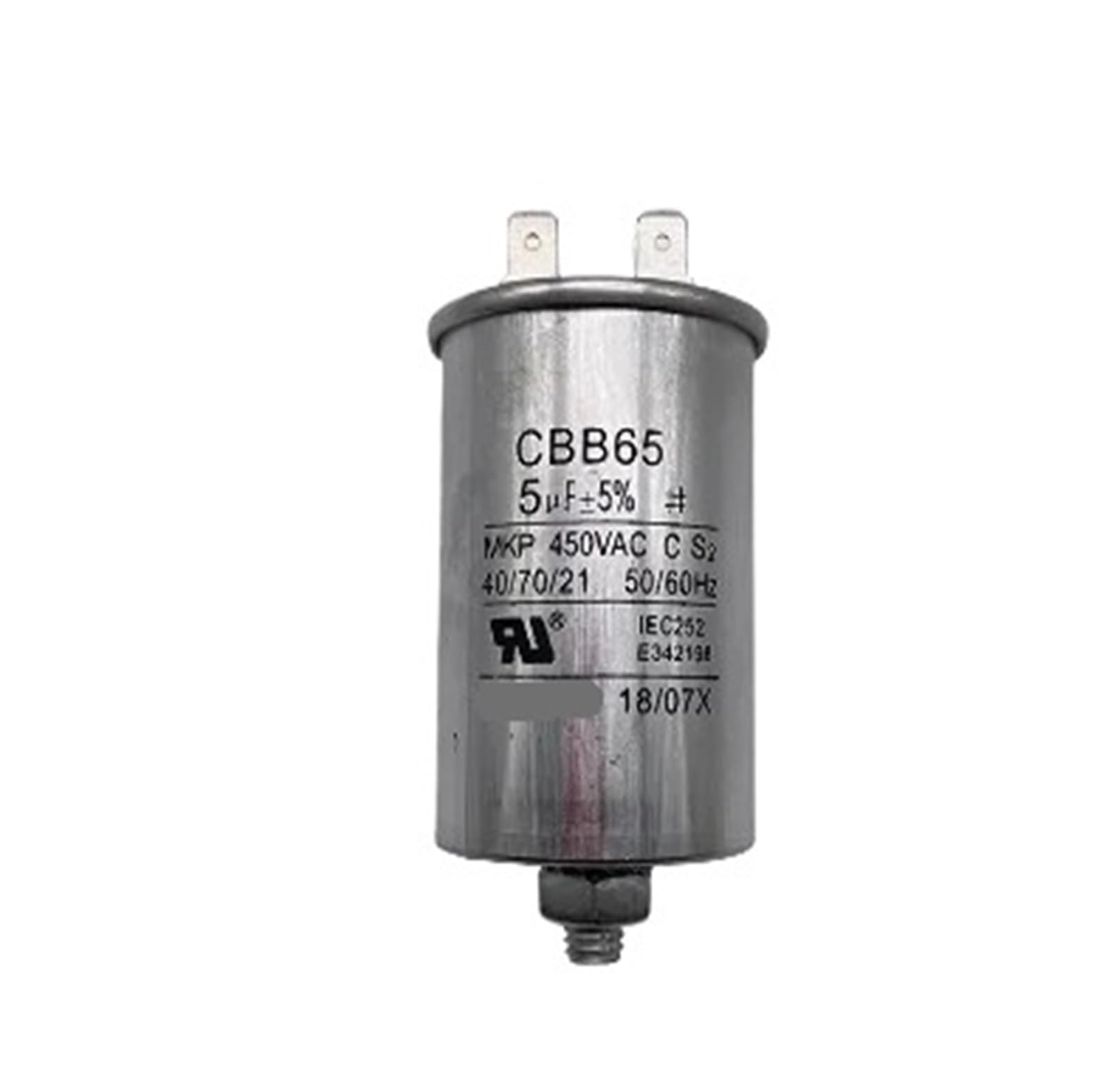 KSZHZYMGX 1PCS CBB65 capacitor bottom with screw 5UF 10UF 15UF 20UF 25UF 30UF 35UF 40UF 50UF 60UF 70UF 80UF 100UF 450V screw(5uf 450V)