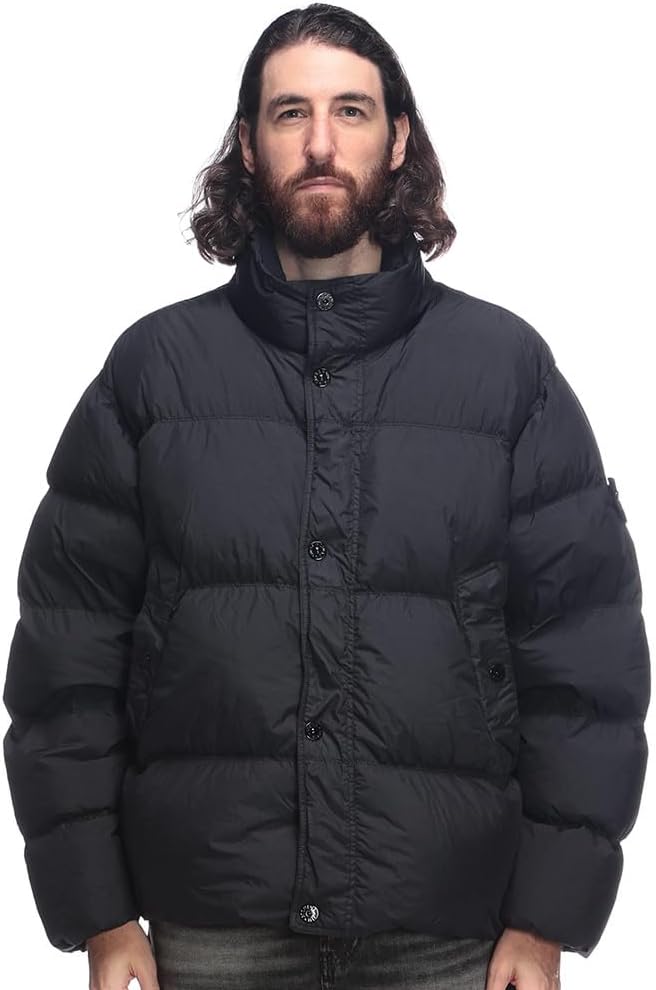 【ストーンアイランド】黒ダウン Pコート ジャケット STONE ISLAND(ストーンアイランド) 黒 ダウンジャケット ジャケット