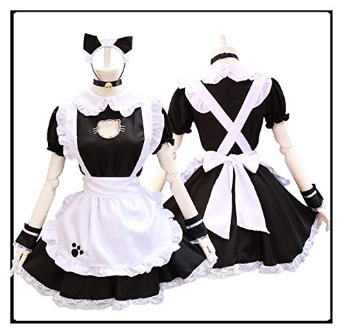 Bfrdollf Ouvrir Une Tenue de Femme de ménage Anime Costumes Costumes Costumes Costumes Costume Costume Costumes for Femmes Femme Paix Middess Fête Stage Costumes (Color : Black, Size : 30cm) Cover