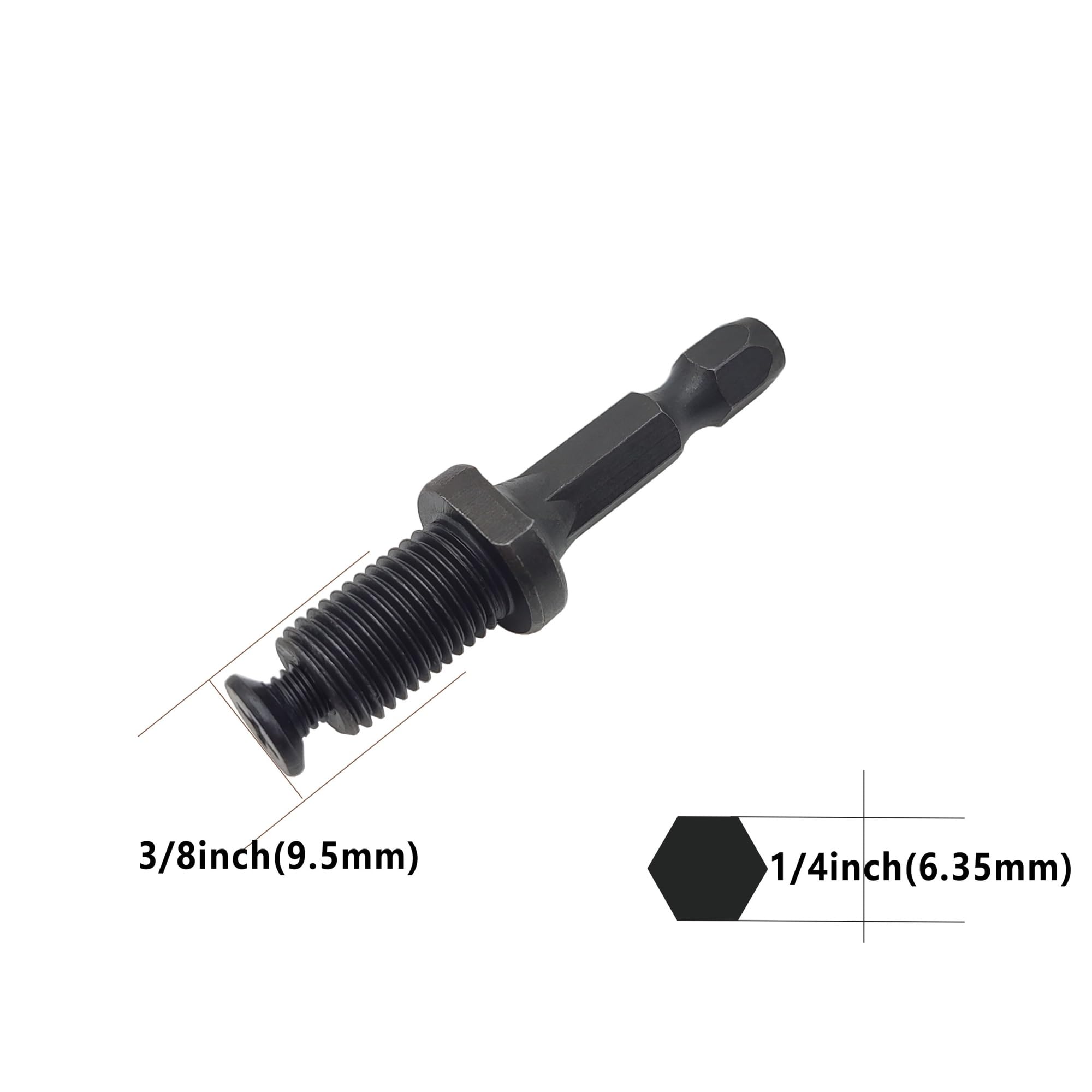 Adapter uchwytu wiertarskiego bez klucza 3/8-24UNF 10mm z chwytem sześciokątnym/SDS/adapterem klucza do wkrętarki udarowej (Color : Chuck and SDS shank)