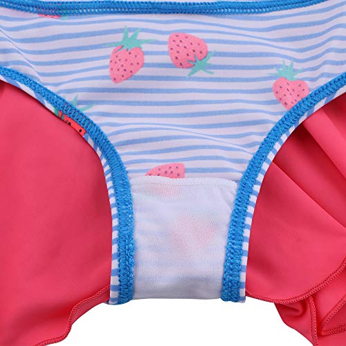 Baohulu Toddler Girls Swimsuit One Piece Cute Floral Dress Swimwear 3-8 Years S283_Strawberryblue_104/110 #TOP4
